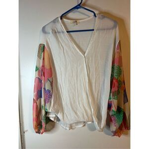 Umgee Floral Print Cover Top